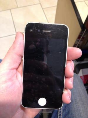 This is white iPhone with black glass looks pretty sweet!