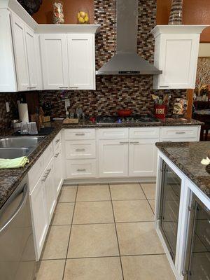 doors, drawers and cabinets completely refinished