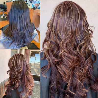 Red & Caramel Highlights