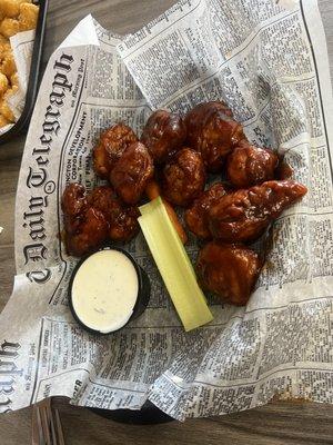 Boneless wings. (BBQ Nuggies)