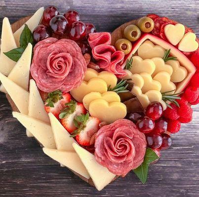 Heart shape personal charcuterie