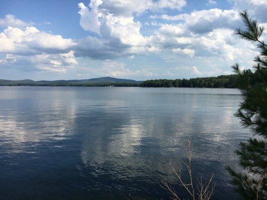 View of Ossipee Mountain from my dock on Mirror Lake.