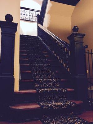 The grand staircase within historic 30 E. Main Street.