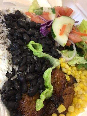 Looks like a lot of black beans, but it was all rice