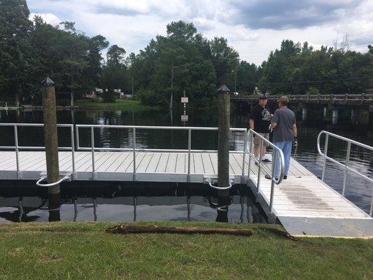 One of the fishing piers.