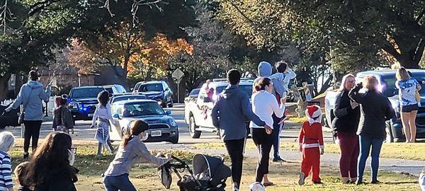 We had a big crowd last month for the arrival of Santa Claus with a police escort.