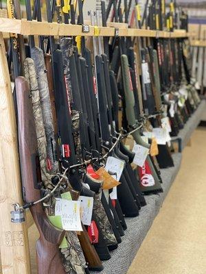 Full rifle racks! Come on in or see our full inventory list on mypersonalgunstore.org