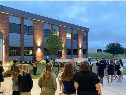 Students gather at Middle School for See You At The Pole.