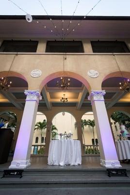 Purple uplights at YWCA