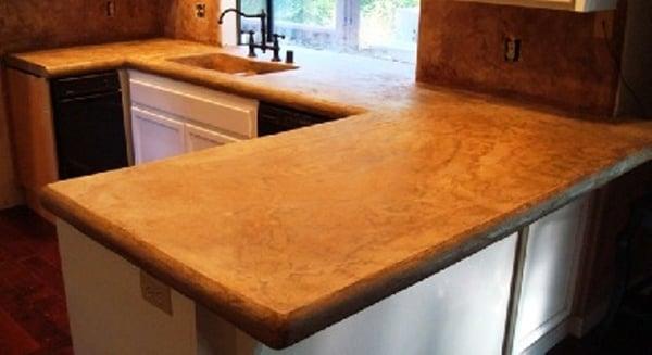 Interior cement countertop