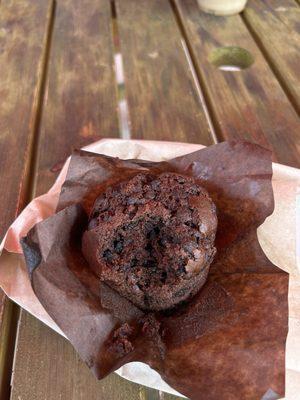 Double chocolate chip muffin