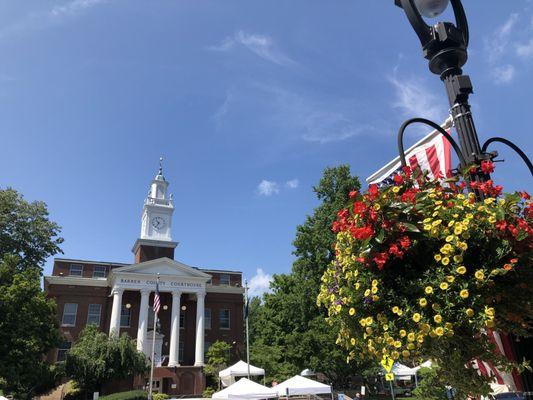 Saturday morning surrounding the courthouse