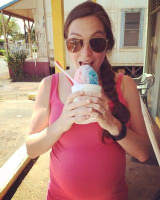 Traditional shave ice with three flavors