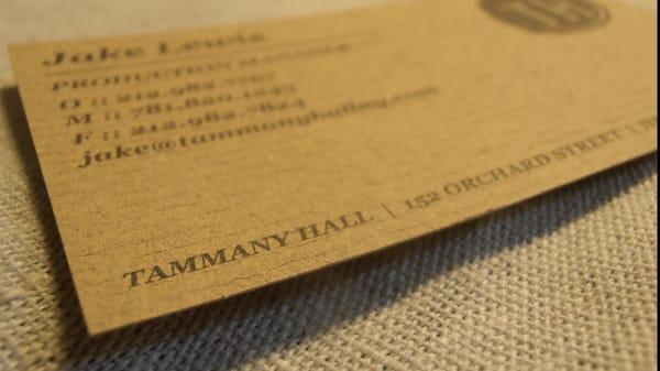 Bronze Laid Business Cards with Raised Printing