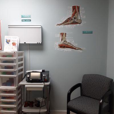 Inside individual patients area.  Cleaned and sanitized after each visit.