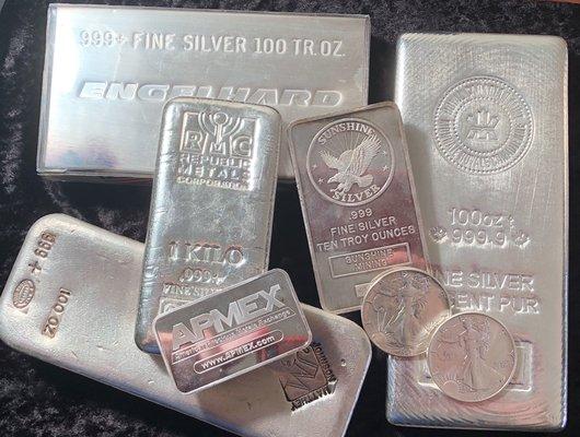 We buy 999 Fine Silver Troy ounce Hallmarked Bars