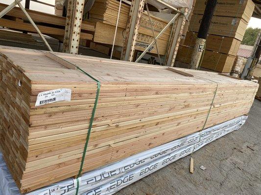 Fresh 1x6 Douglas-Fir stock