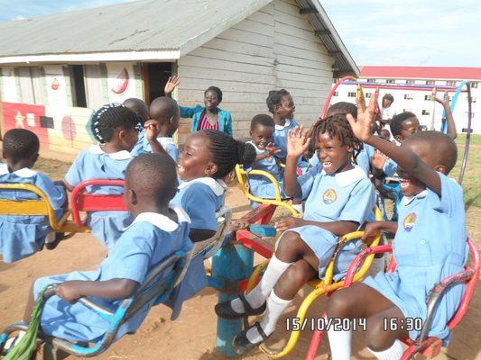 Children playing during recess