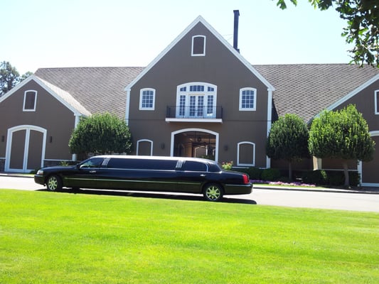 Our limo at Silver Oak Winery in Sonoma County