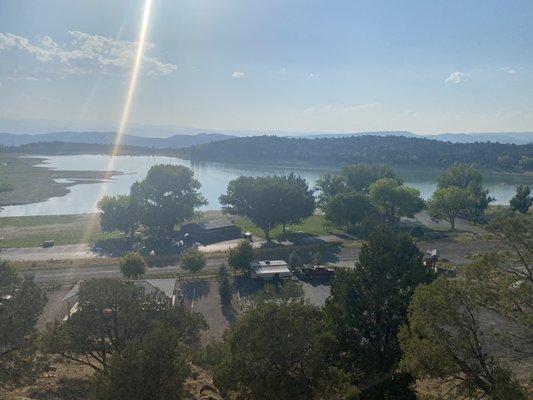 Lake from mountain side