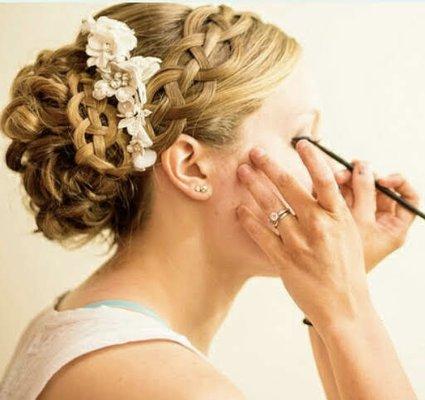 This gorgeous wedding updo is a work of art, done by Anna.