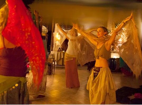 Many sacred dance classes take place at The Temple. Here, Alisha Flecky's group.