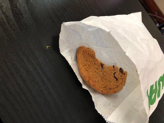 This is what came with my order today ... a half eaten cookie ! So gross.