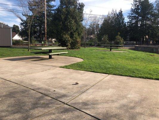 Picnic tables