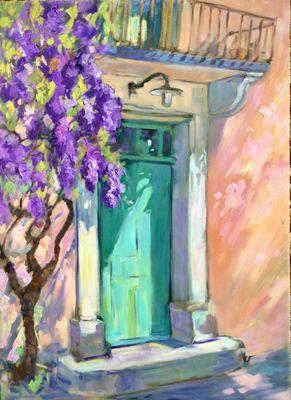 Maria Bertrán "Green Door With Wisteria"