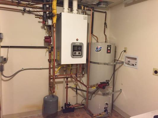 Boilers, water heaters, in floor heat.