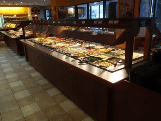 Salad bar, the deli sandwich counter is in the back there.