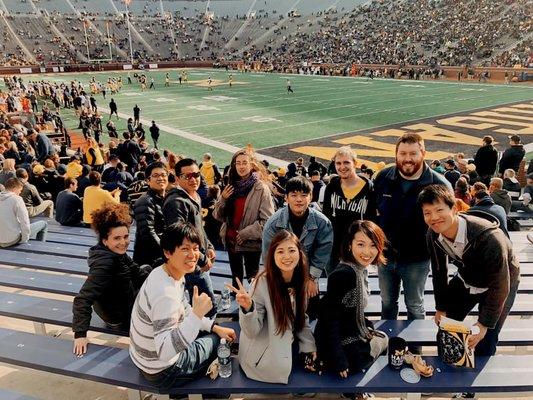 Students cheered on the University of Michigan football team in The Big House during their annual spring game. Go Blue!