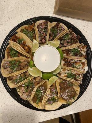 Taco tray from Uber eats