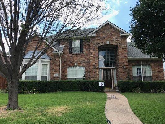 Hail claim roof job in Plano, Texas