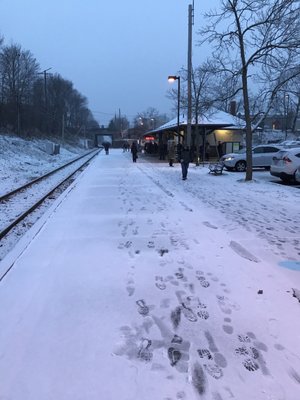 First snowy day this winter - and the train was on time