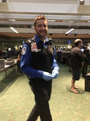 TSA worker that is rude and a mean person to kids bless his soul