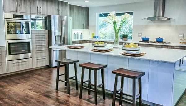 Kitchen after staging.