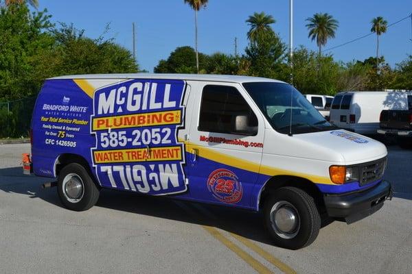 One of McGill's signature service vans