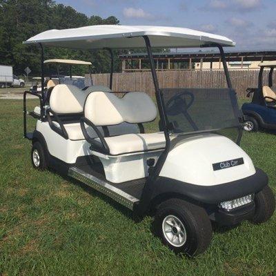 Stretch golf carts allow for more passengers!