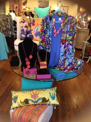 Reversible totes and colorful tops