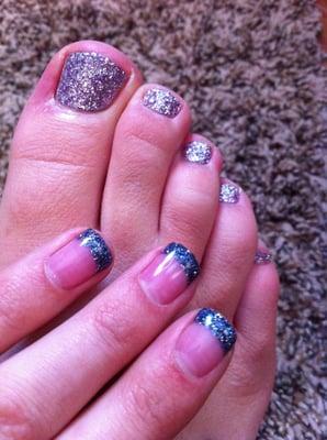 Sparkly nails and toes by Monica