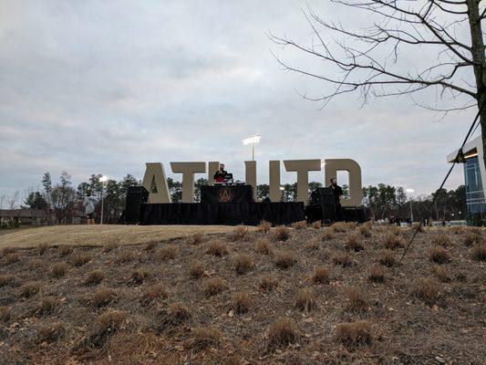 DJ present for the Atlanta United Open Training on February 15, 2018.