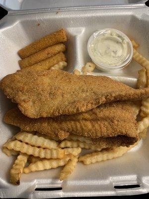 Catfish Fillet dinner