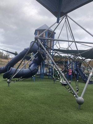 One of the play structures