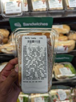 An expired sandwich that was still on the shelf. ‍