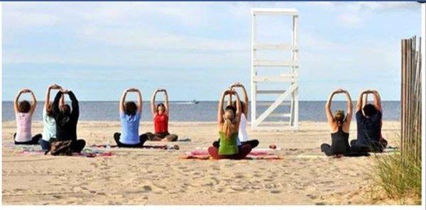 Yoga on the beach