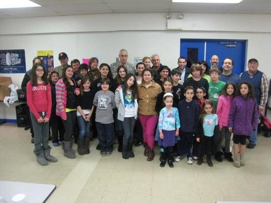 One of our mitzvah day projects when we met with retired soldier who served in Iraq and wrote letters to soldiers overseas.