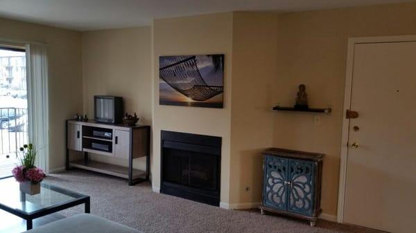 Fireplace in all apartments