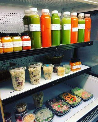 Juices,salads, and other quick grab snacks