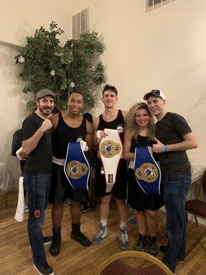 2019 Marciano Tournament Champions Jareed, Rico, and Ashley show off their new hardware